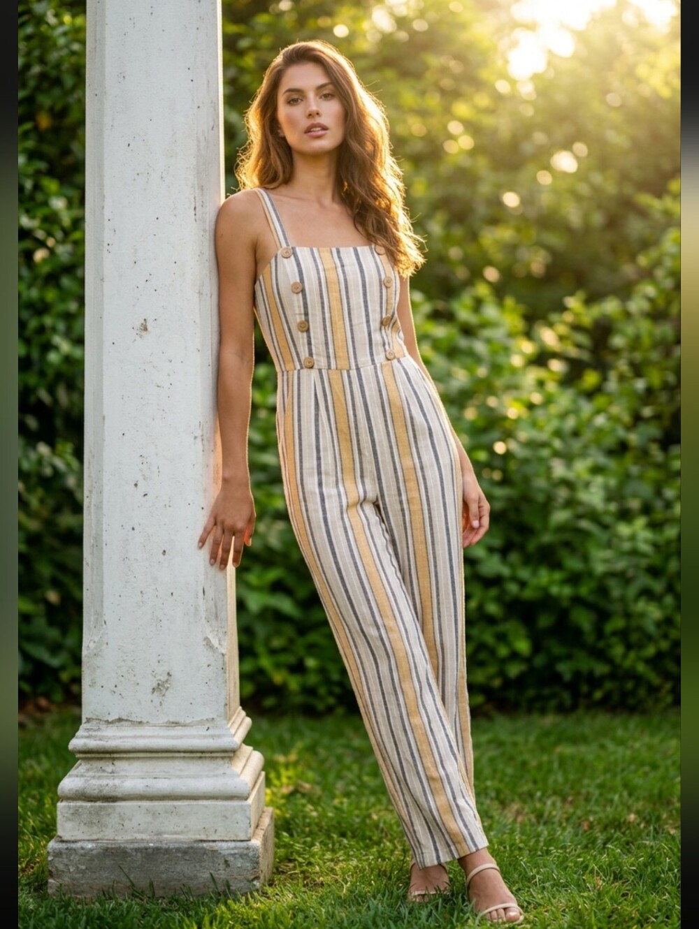 Forever 21 Multicolored Striped Jumpsuit Size Small